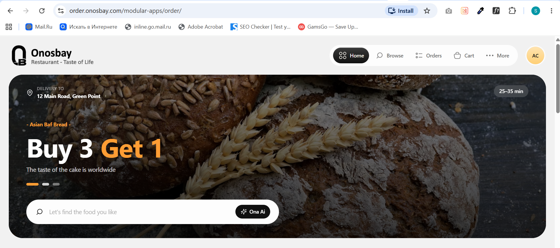 Onosbay Ordering